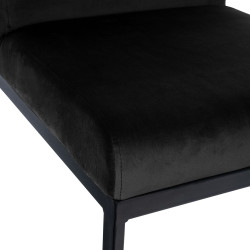 Set di 2 sgabelli da bar Hopewell in velluto nero