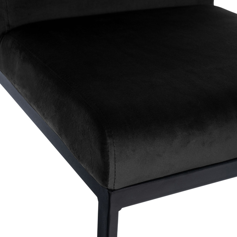 Set di 2 sgabelli da bar Hopewell in velluto nero
