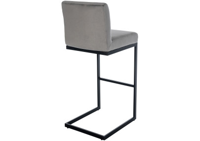 Set di 2 sgabelli da bar Hopewell in velluto, grigio