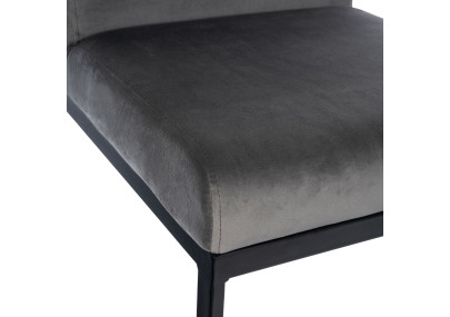 Set di 2 sgabelli da bar Hopewell in velluto, grigio