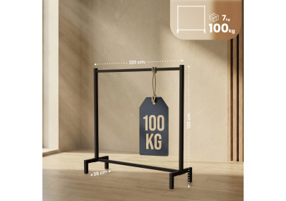 Portant ? v?tements Melva 120x38x120 noir
