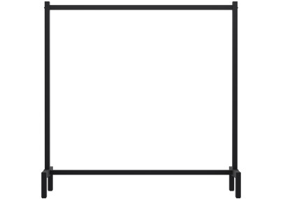 Perchero Melva en estilo industrial Negro,120x38x120