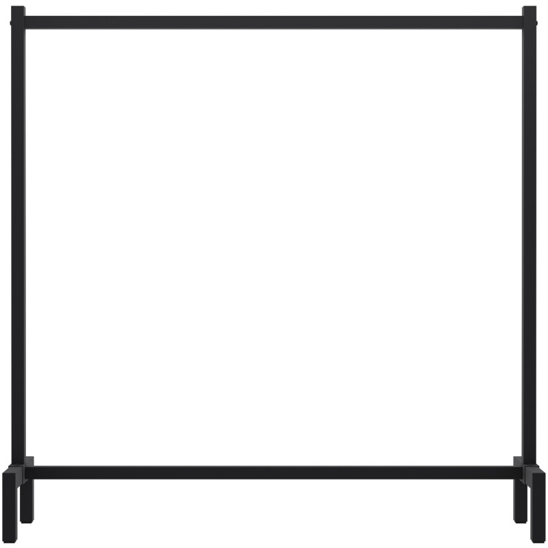 Perchero Melva en estilo industrial Negro,120x38x120