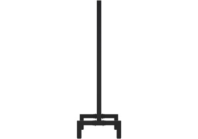 Perchero Melva en estilo industrial Negro,120x38x120