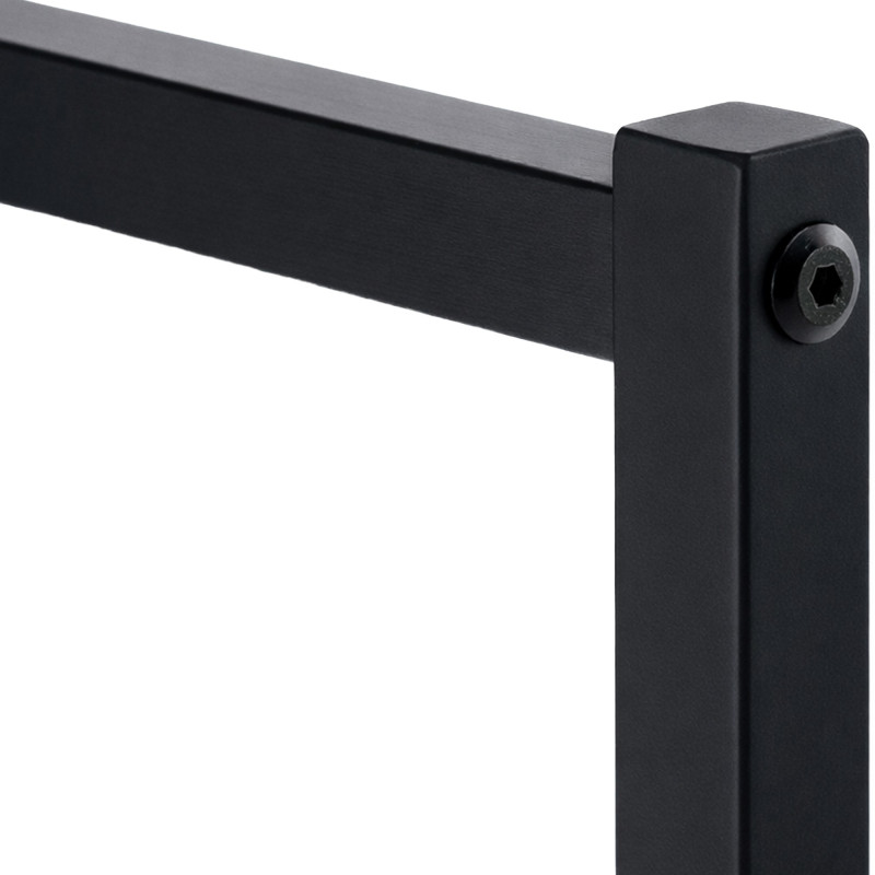 Perchero Melva en estilo industrial Negro,120x38x120