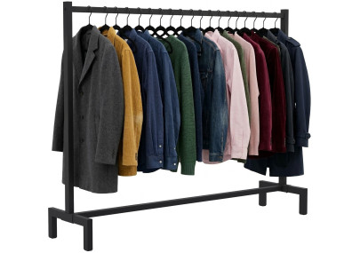 Perchero Melva en estilo industrial Negro,150x38x120
