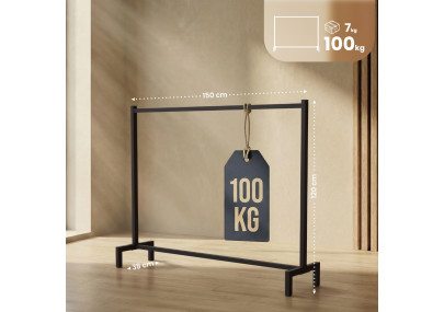 Portant ? v?tements Melva 150x38x120 noir