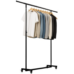 Portant à vêtements pliable Soran 120x50x188 noir