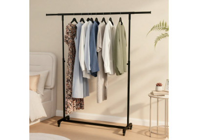 Portant à vêtements pliable Soran 120x50x188 noir