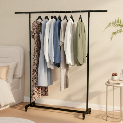 Portant à vêtements pliable Soran 120x50x188 noir