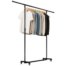 Portant à vêtements pliable Soran 150x50x188 noir