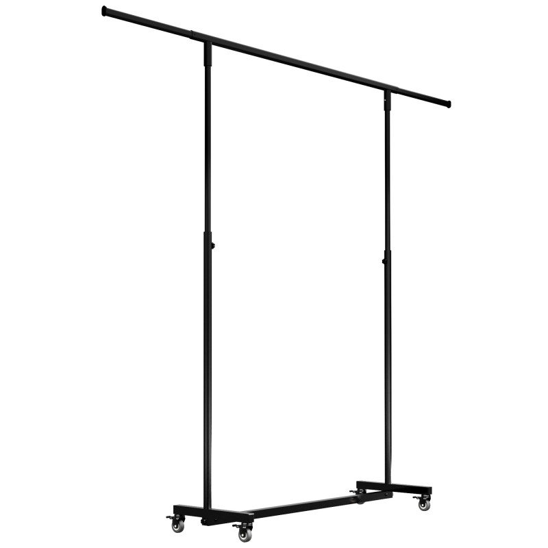 Portant à vêtements pliable Soran 150x50x188 noir