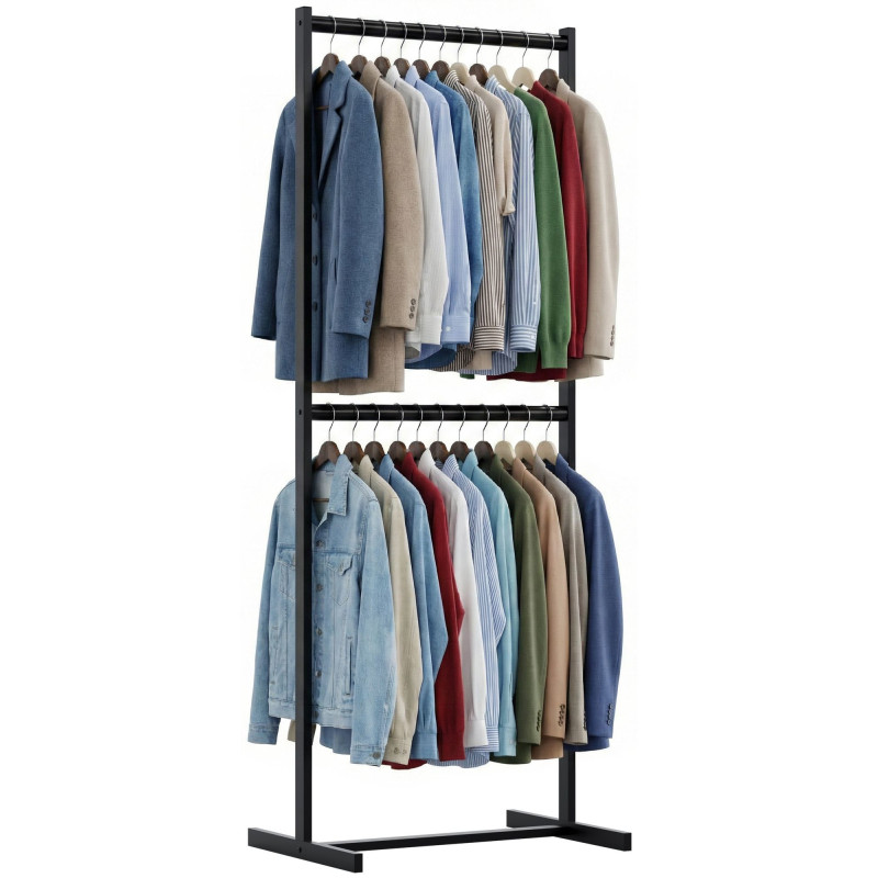 Porta ropa Helga 70x185 cm negro