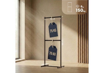 Porta ropa Helga 70x185 cm negro