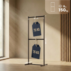 Porta ropa Helga 70x185 cm negro