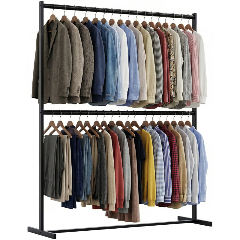 Portant à vêtements Helga 150x185 cm noir