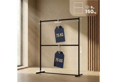 Portant à vêtements Helga 150x185 cm noir