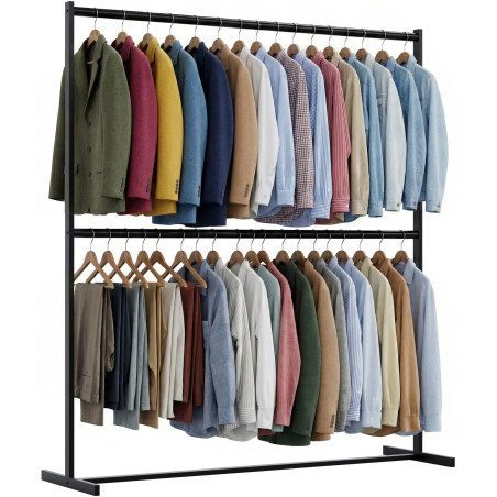 Porta ropa Helga 165x185 cm negro