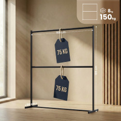 Portant à vêtements Helga 165x185 cm noir