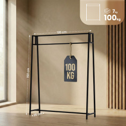 Porte-vêtements Ingar L noir