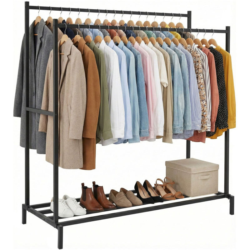 Portant à vêtements Karita 150 cm noir