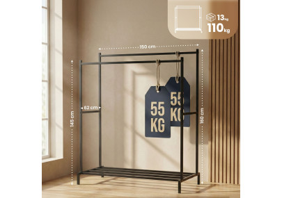 Portabiti Karita 150 cm nero