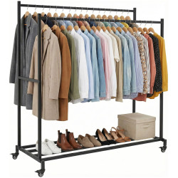 Portant à vêtements Lieska 150 cm noir