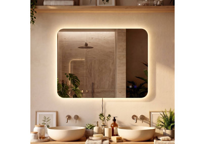 Miroir de salle de bain Ariva 80x60 cm verre clair