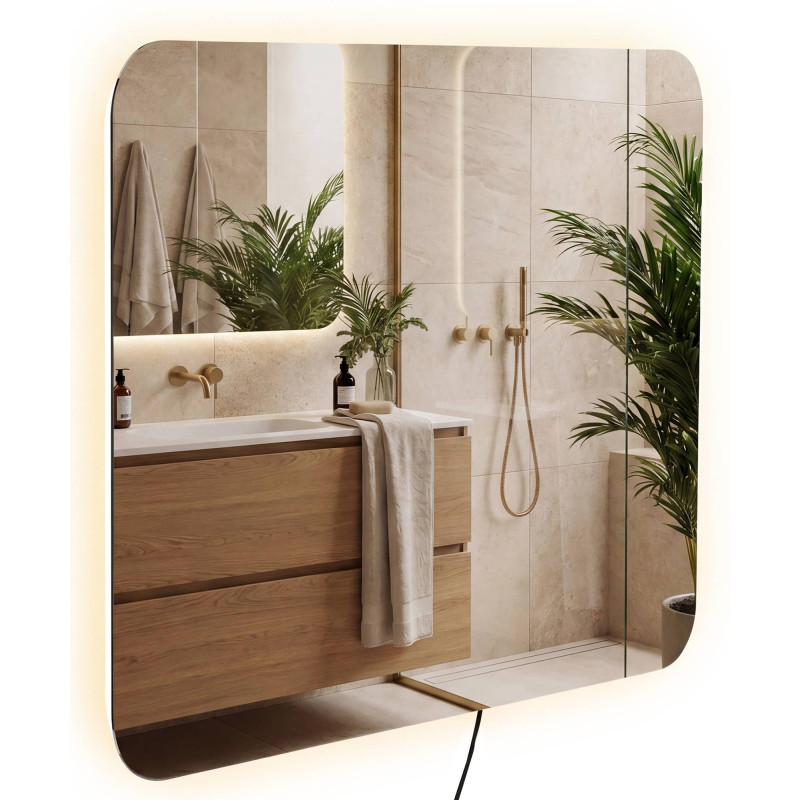 Miroir de salle de bain Ariva 80x60 cm verre clair