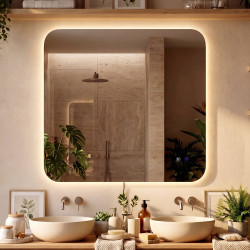 Miroir de salle de bain Ariva 80x80 cm verre clair