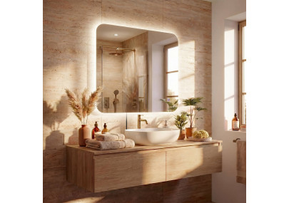 Miroir de salle de bain Ariva 80x80 cm verre clair