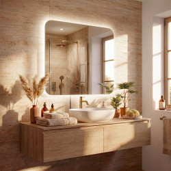 Miroir de salle de bain Ariva 80x80 cm verre clair