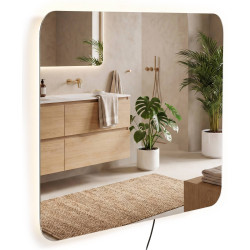Miroir de salle de bain Ariva 80x80 cm verre clair
