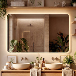 Miroir de salle de bain Ariva 100x60 cm verre clair