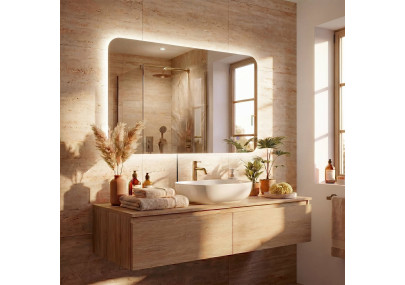 Miroir de salle de bain Ariva 100x60 cm verre clair