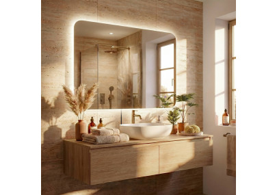 Miroir de salle de bain Ariva 100x70 cm verre clair