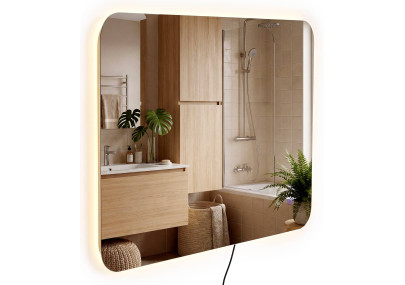 Miroir de salle de bain Ariva 100x70 cm verre clair