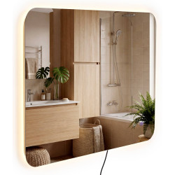 Miroir de salle de bain Ariva 100x70 cm verre clair