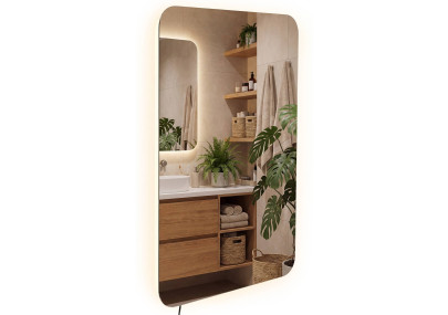 Miroir de salle de bain Ariva 70x90 cm verre clair