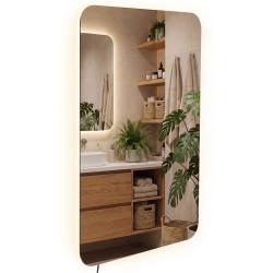 Miroir de salle de bain Ariva 70x90 cm verre clair