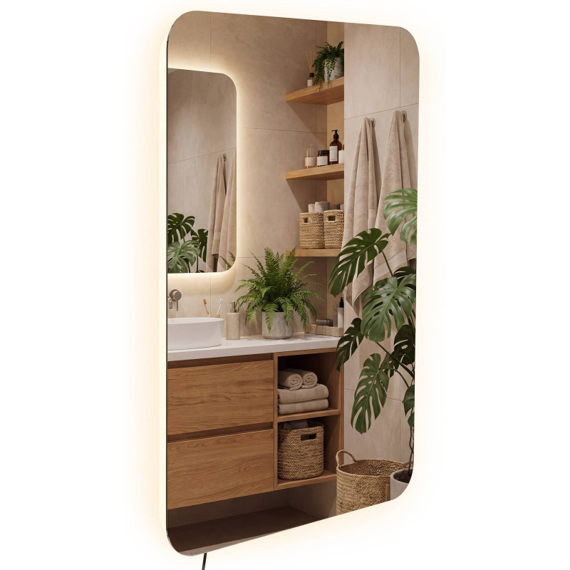 Miroir de salle de bain Ariva 70x90 cm verre clair