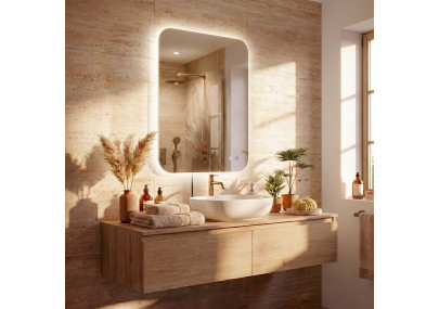 Miroir de salle de bain Ariva 70x90 cm verre clair