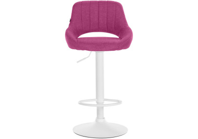 Sgabello Milet Tessuto viola,bianco