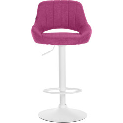 Sgabello Milet Tessuto viola,bianco