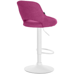 Sgabello Milet Tessuto viola,bianco