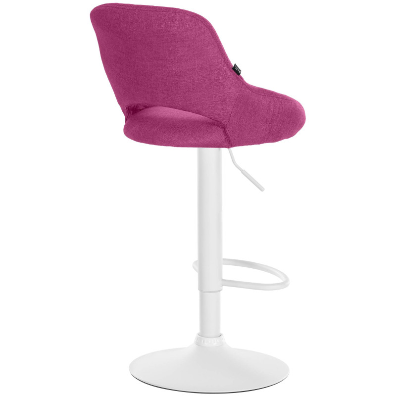 Sgabello Milet Tessuto viola,bianco
