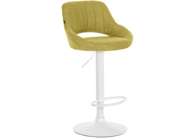 Sgabello Milet Tessuto verde,bianco