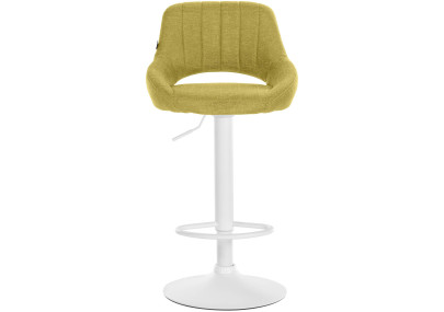 Sgabello Milet Tessuto verde,bianco