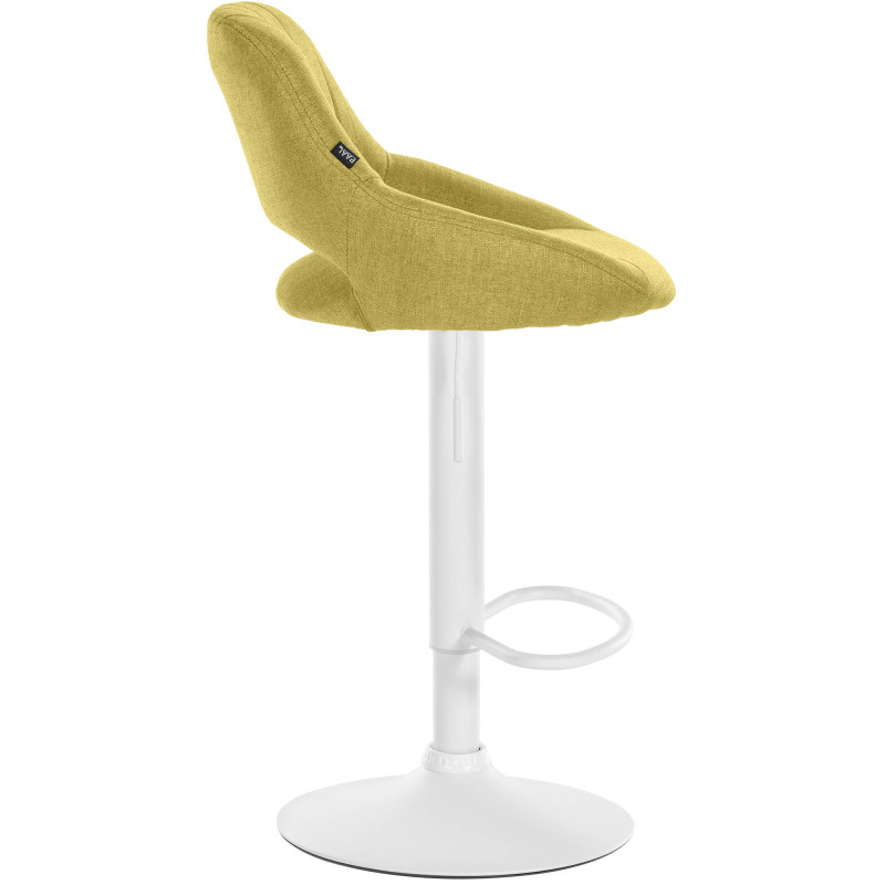 Sgabello Milet Tessuto verde,bianco