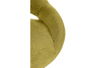 Sgabello Milet Tessuto verde,bianco